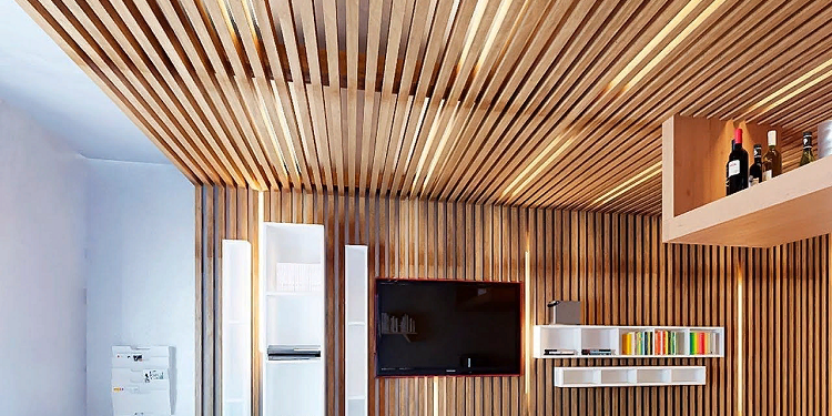 Монтаж деревянных потолочно-стеновых реек и советы